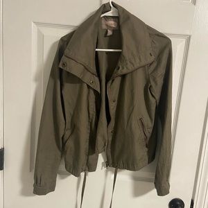 Lightweight, olive jacket.